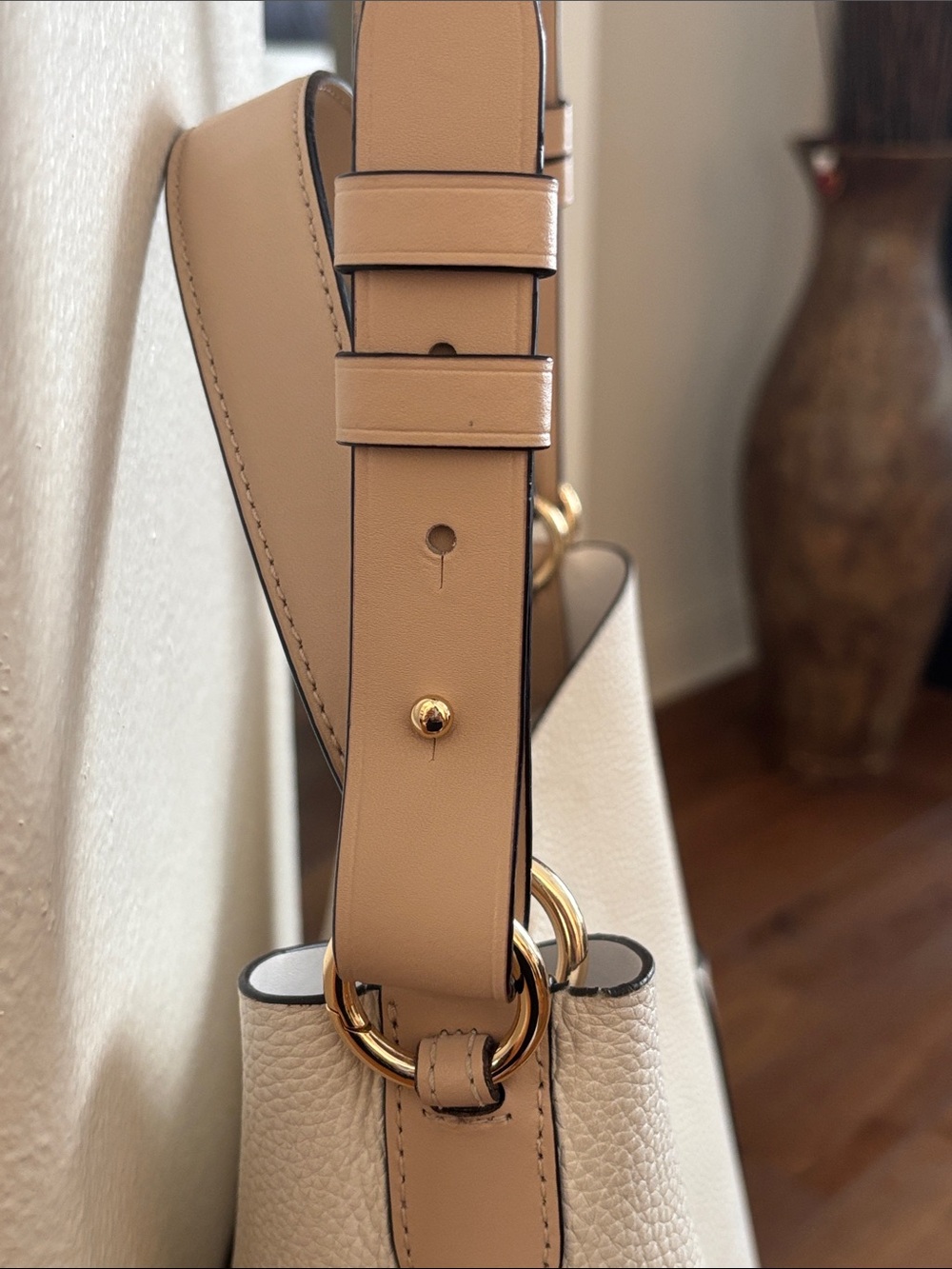 Michael Kors Cream Pebbled Leather Shoulder Hobo - Picture 7 of 16